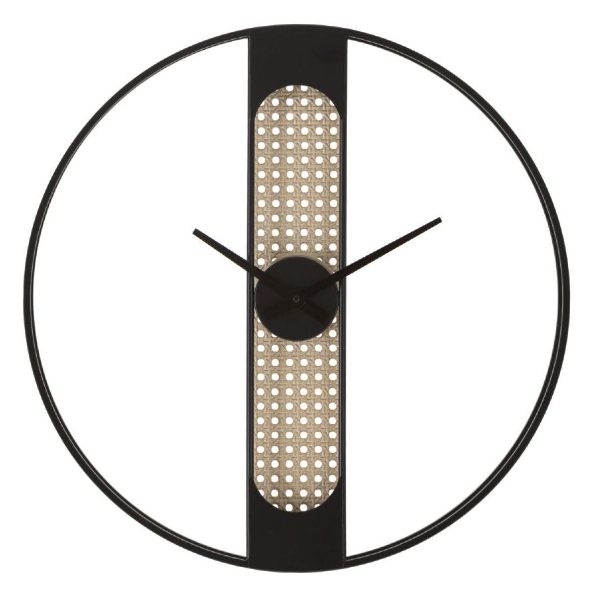 Horloge murale 60 cm Barnaby Noir et Bois - vue 2