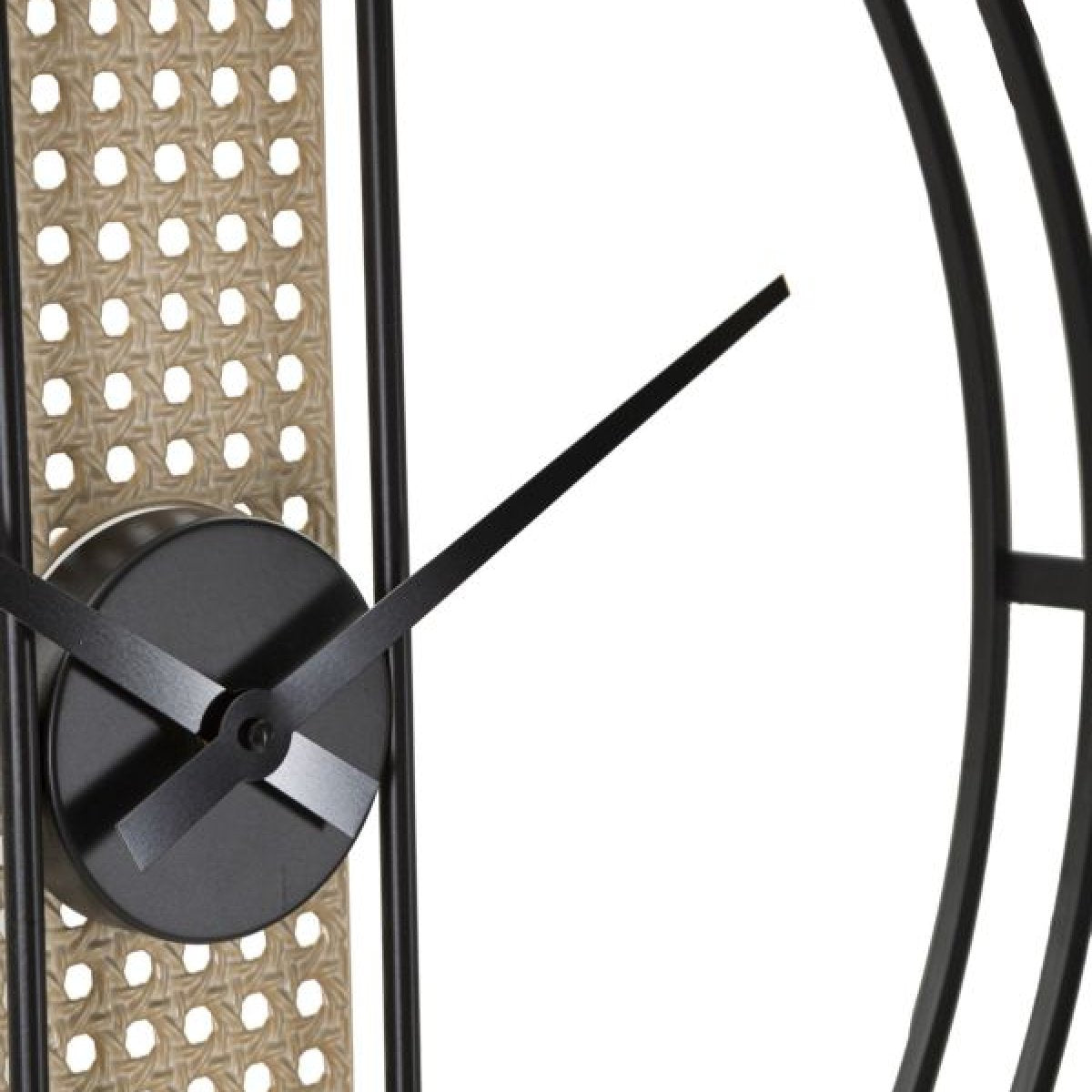 Horloge murale 60 cm Barnaby Noir et Bois - vue 4
