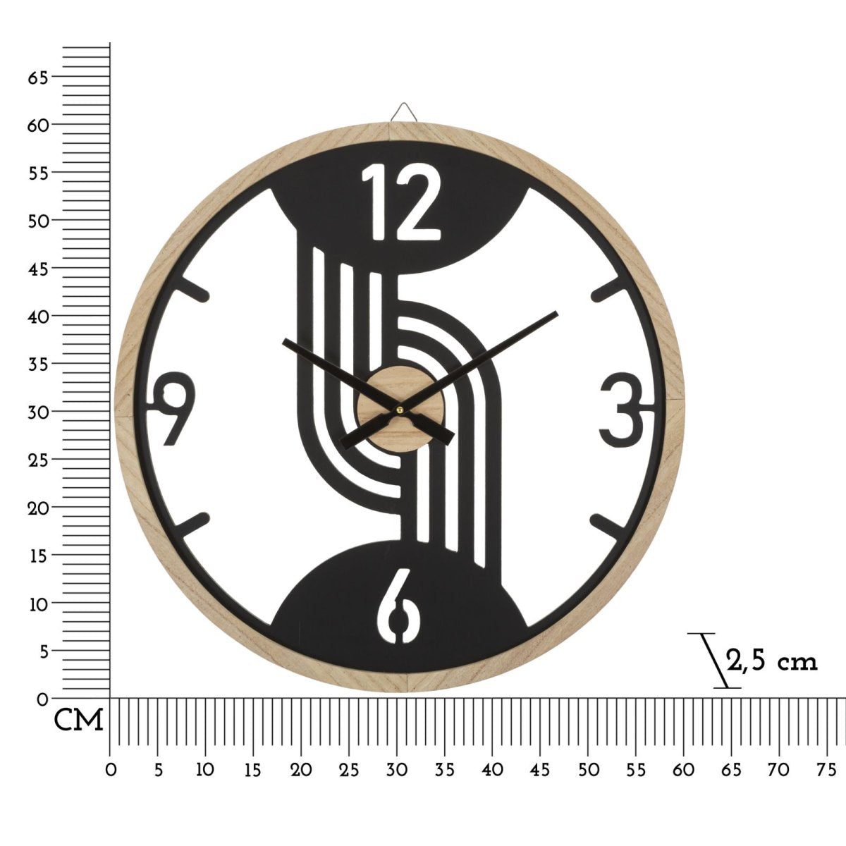 Horloge murale 60 cm Gideon Noir - vue 6