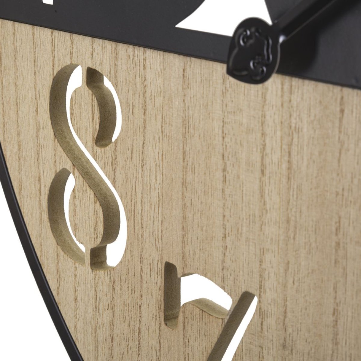 Horloge murale 60 cm Ignace Noir et Bois - vue 4