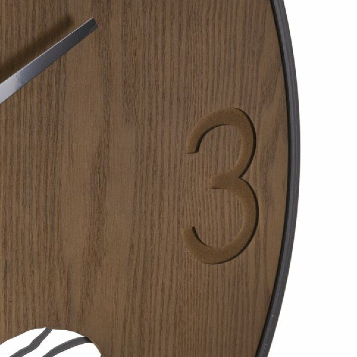 Horloge murale 60 cm Jasmine Noir et Bois - vue 4