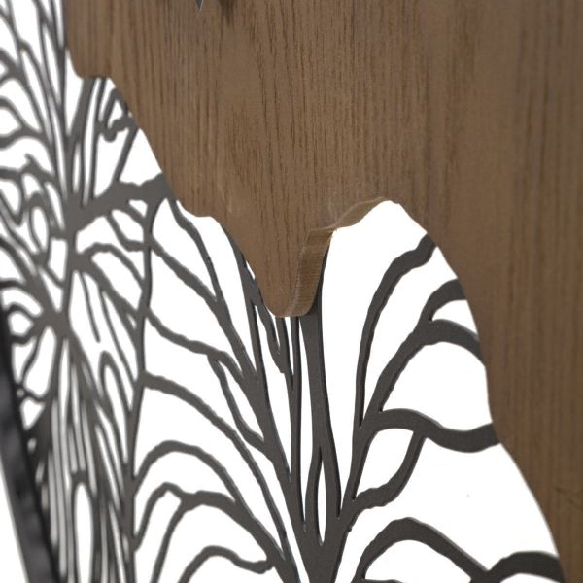 Horloge murale 60 cm Jasmine Noir et Bois - vue 5