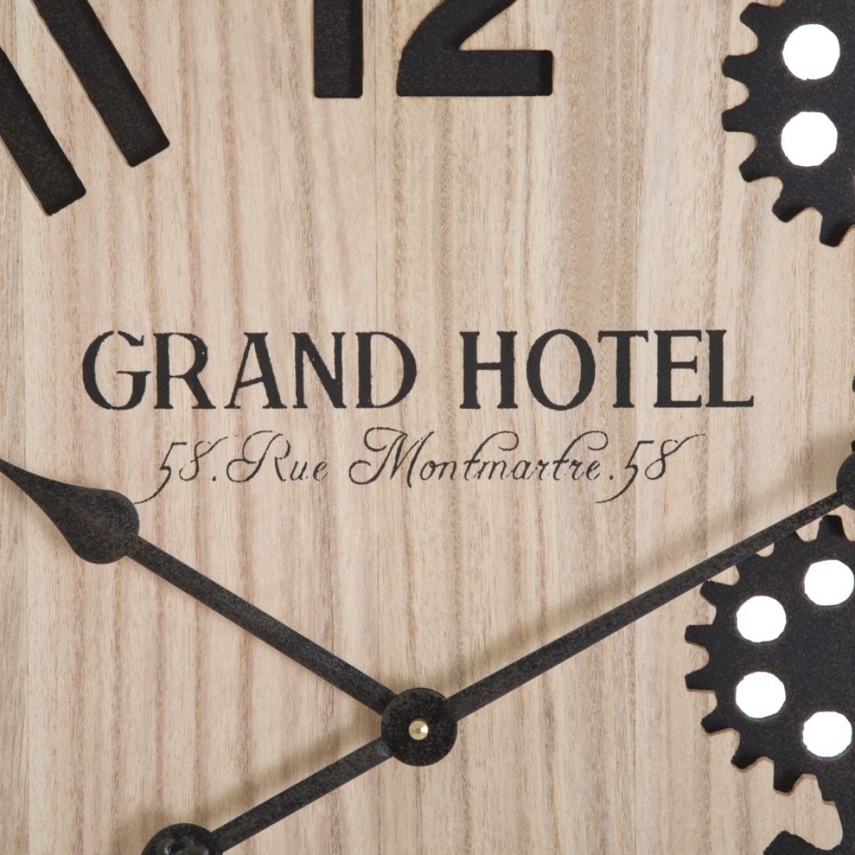 Horloge murale 60 cm Magnus Bois et Noir - vue 3