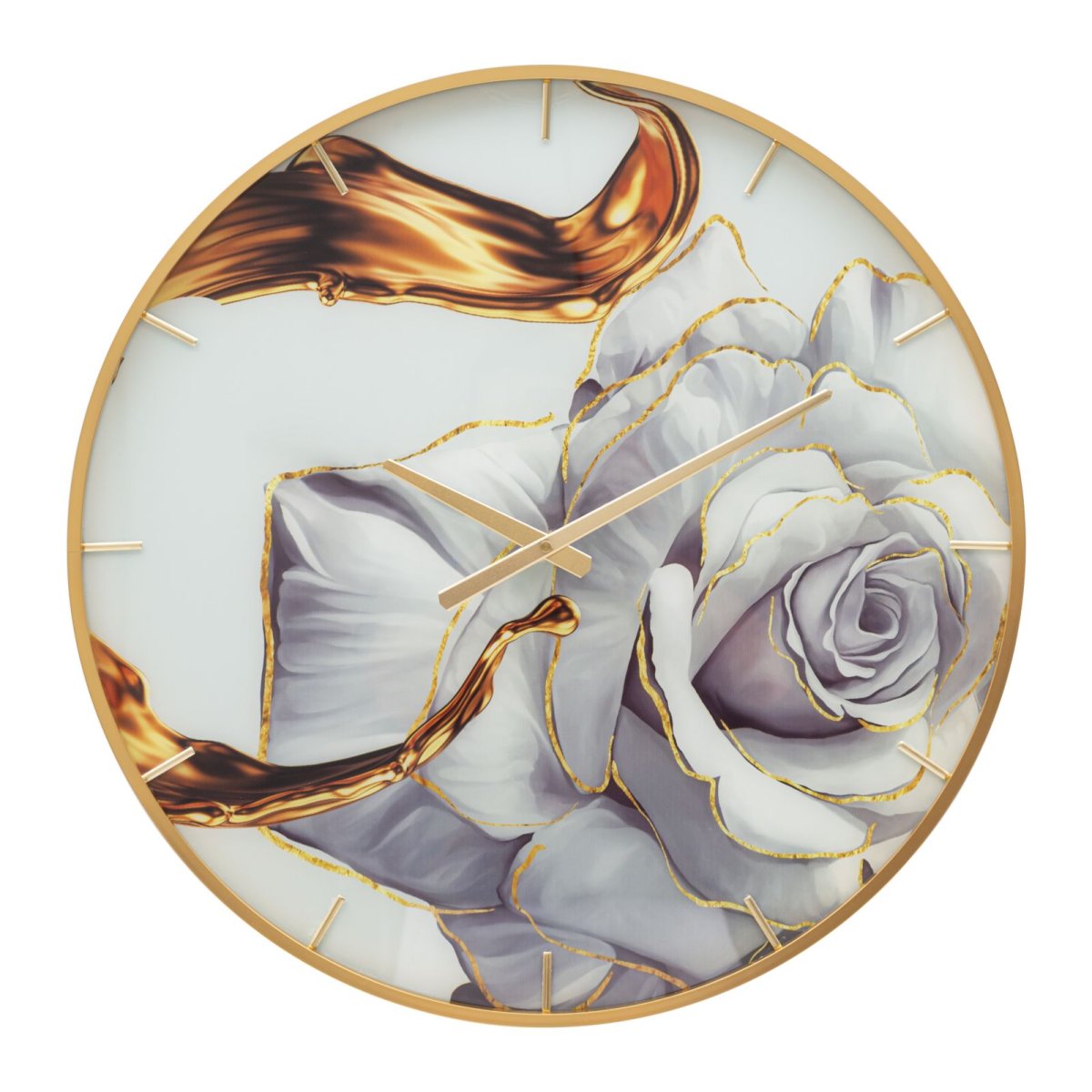 Horloge murale 60 cm Rosie Doré et Gris - vue 2