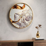 Horloge murale 60 cm Rosie Doré et Gris