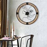 Horloge murale 60 cm Vesta Bois et Noir