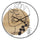 Horloge murale 60 cm visage de face Pomona Bois et Noir