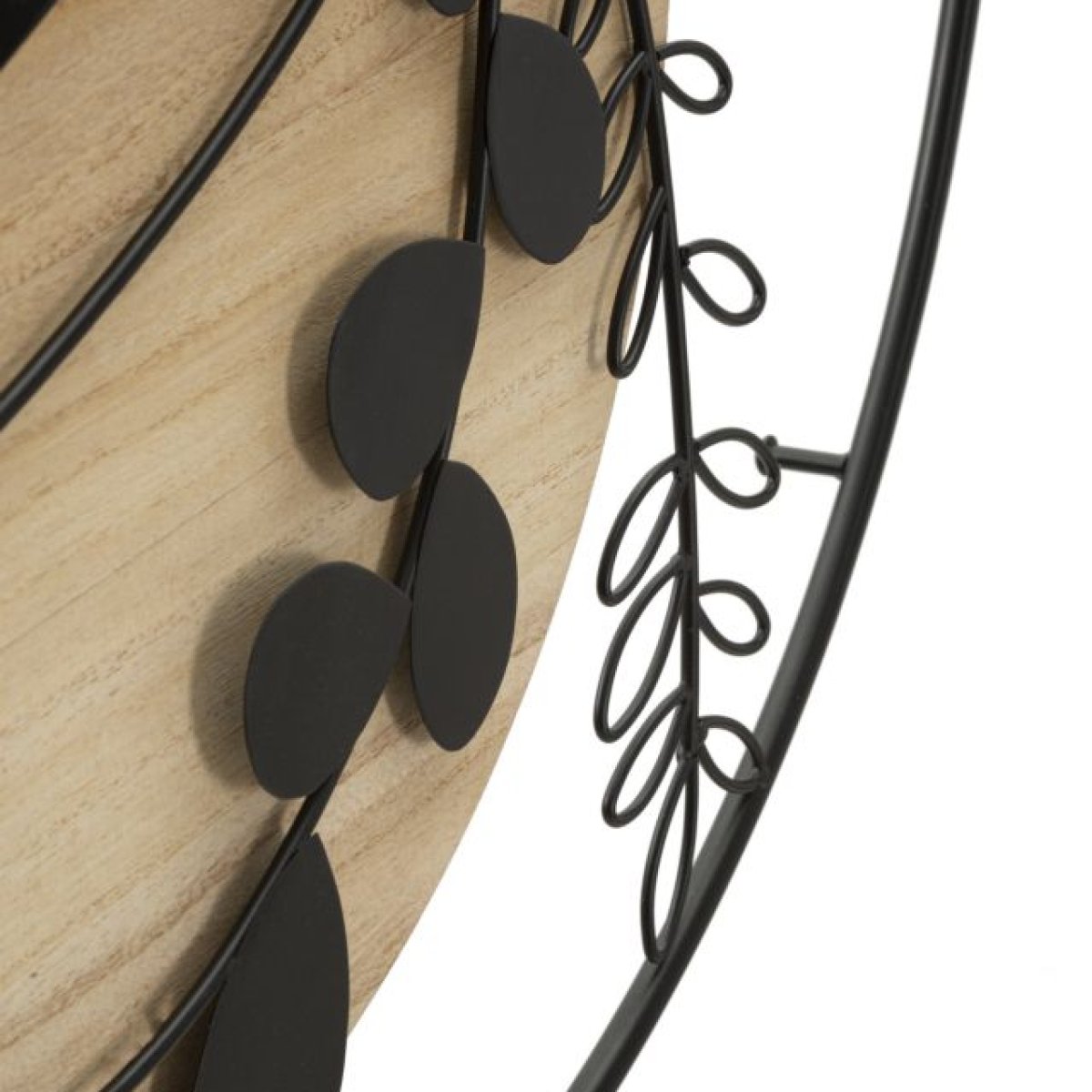 Horloge murale 60 cm visage de face Pomona Bois et Noir - vue 5