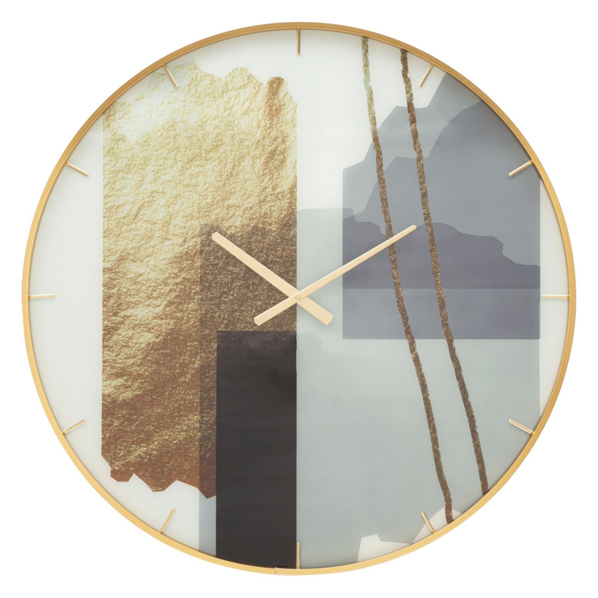 Horloge murale 80 cm Gaby Doré et Gris - vue 2