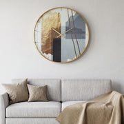 Horloge murale 80 cm Gaby Doré et Gris