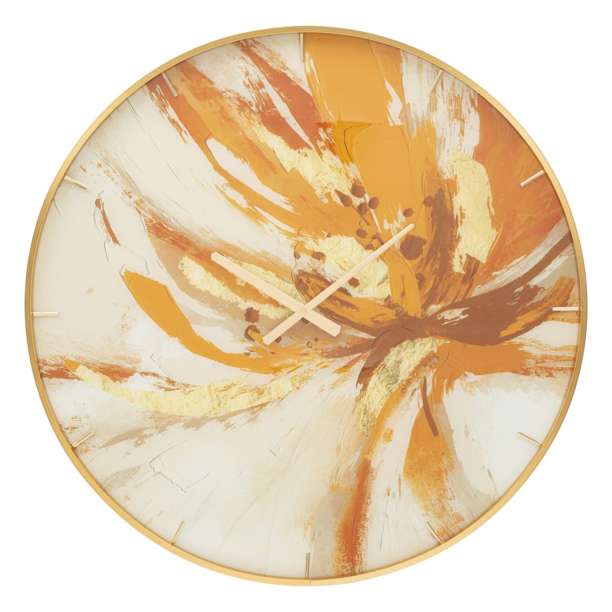 Horloge murale 80 cm Millie Orange et Blanc - vue 2