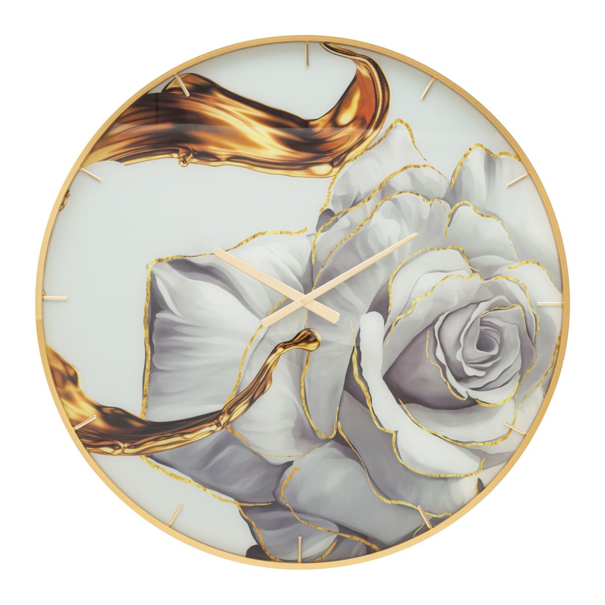 Horloge murale 80 cm Rosie Doré et Gris - vue 2