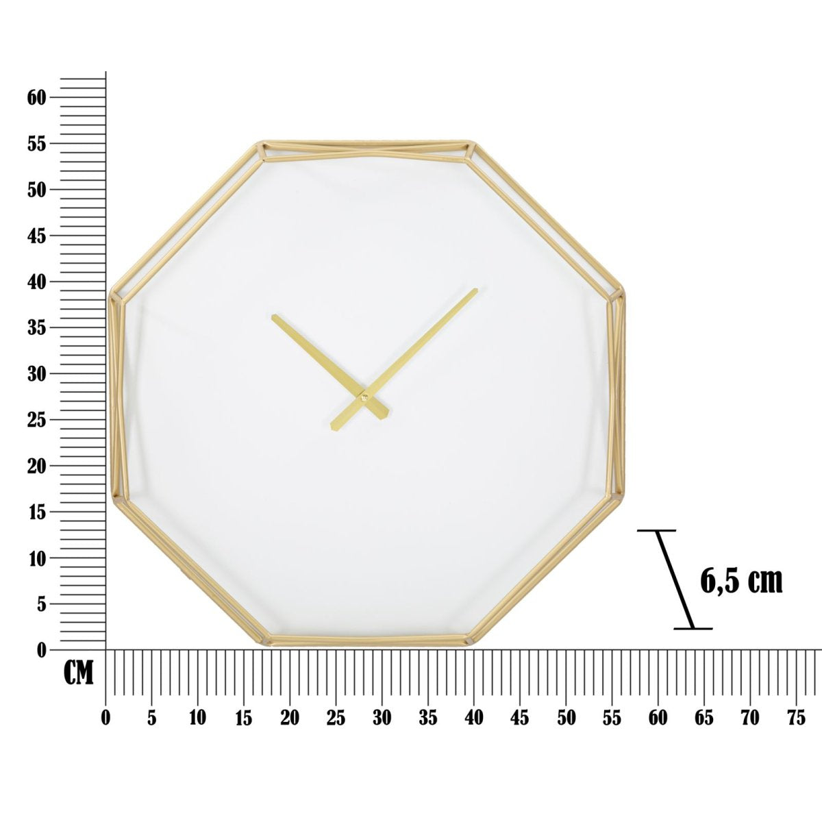 Horloge murale Cordelia Doré et Blanc 56 cm - vue 6