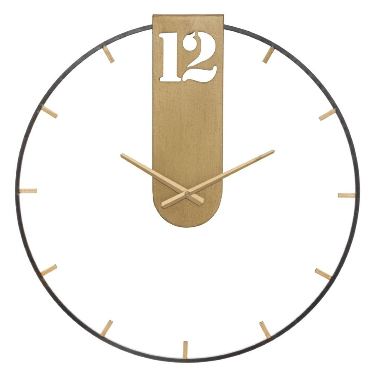 Horloge murale 60 cm Ottavio Doré et Noir - vue 2