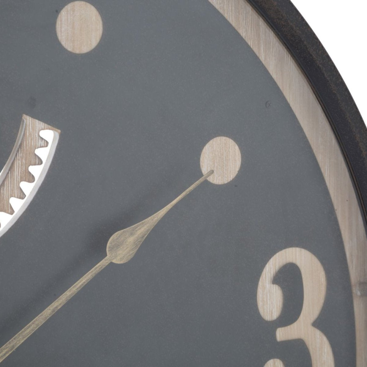 Horloge murale 67 cm Archibald Noir et Marron - vue 3