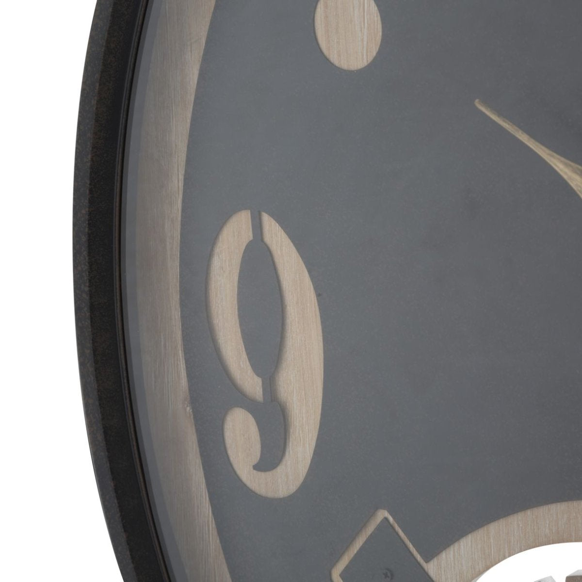 Horloge murale 67 cm Archibald Noir et Marron - vue 4