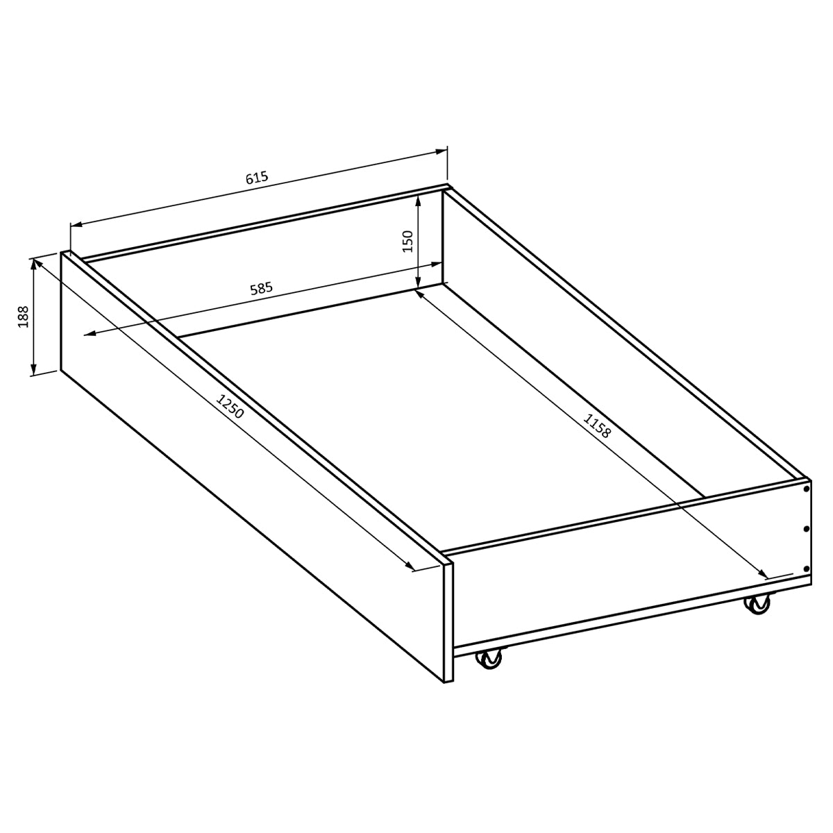 Lit 180x200 2 tiroirs sommier et LED inclus Iséa Bois et Taupe - vue 7