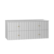 Meuble double vasque encastrée 120cm Izae Blanc
