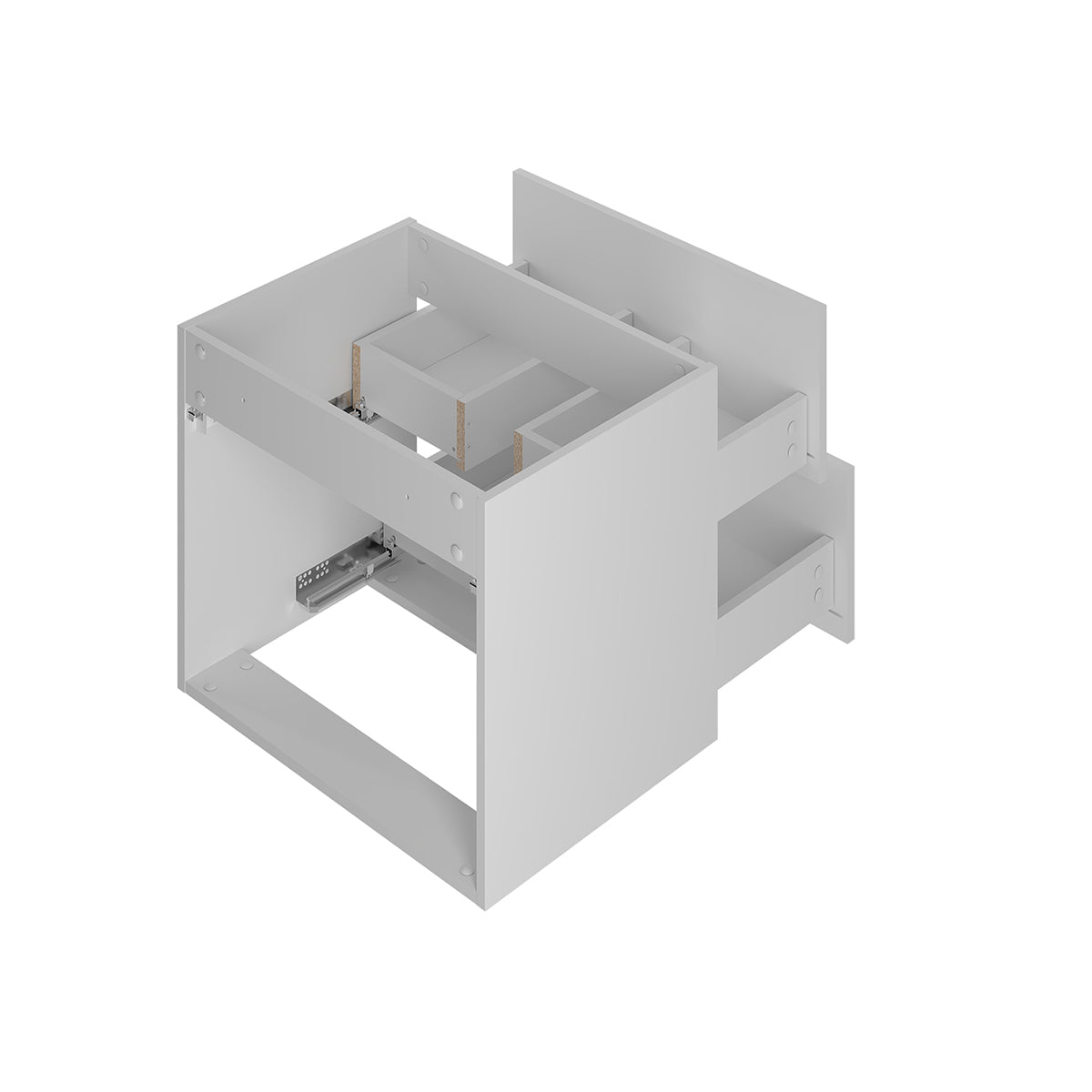 Meuble double vasque encastrée 120cm Izae Blanc - vue 3