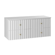 Meuble sous-vasque 120cm plan de toilette Izae Blanc