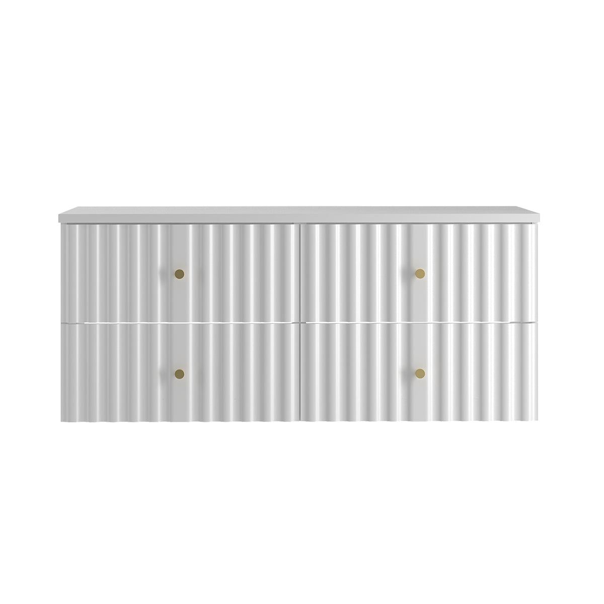 Meuble sous-vasque 120cm plan de toilette Izae Blanc - vue 2