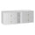 Meuble sous-vasque 140cm 2 niches plan de toilette Izae Blanc