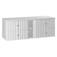 Meuble sous-vasque 140cm 2 niches plan de toilette Izae Blanc