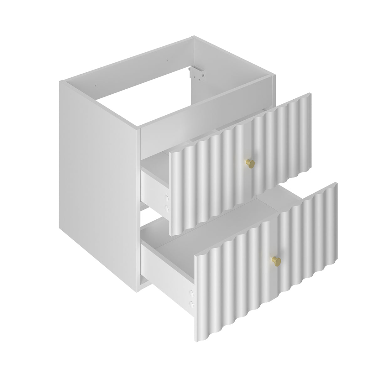 Meuble sous-vasque 60cm plan de toilette Izae Blanc - vue 3
