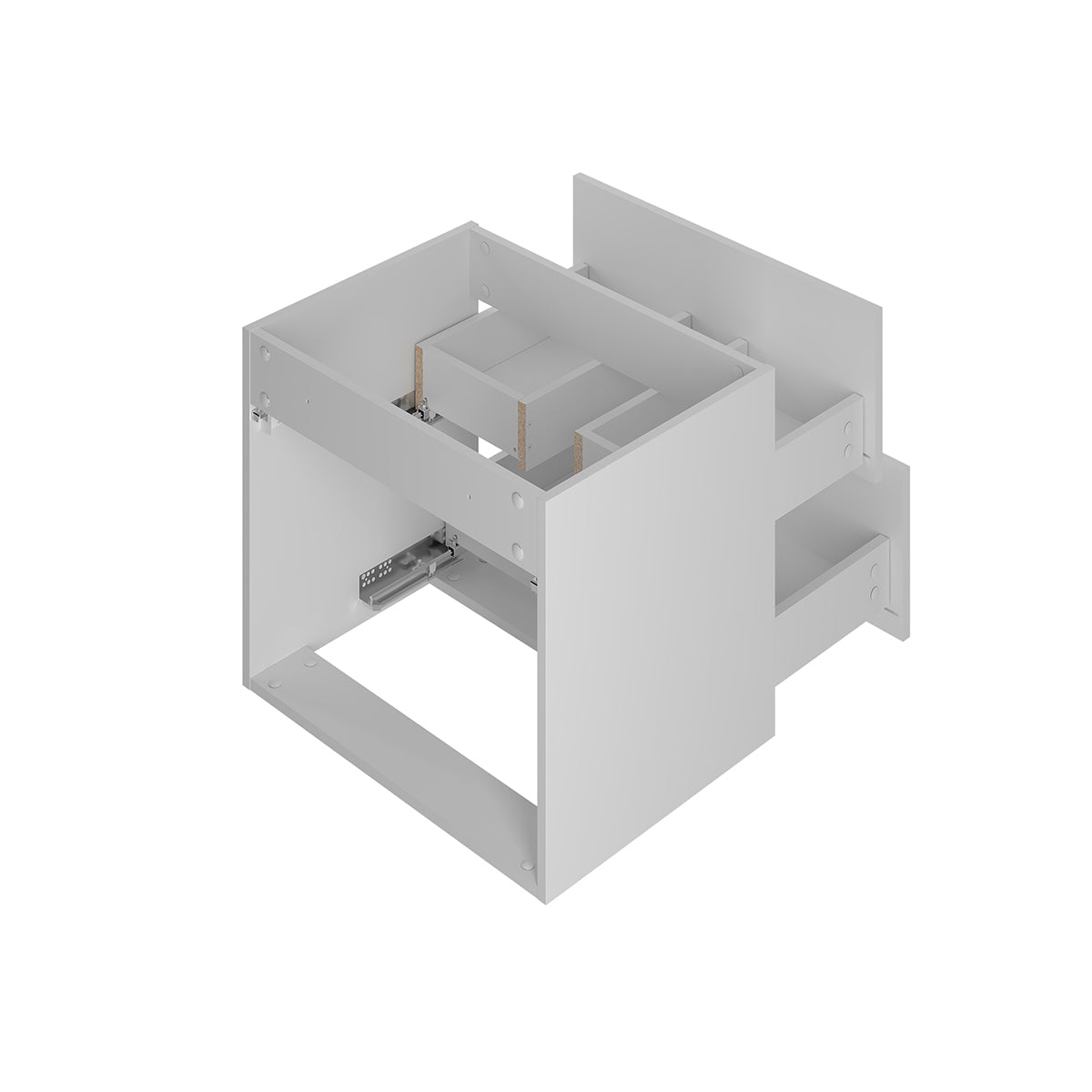 Meuble sous-vasque 60cm plan de toilette Izae Blanc - vue 4
