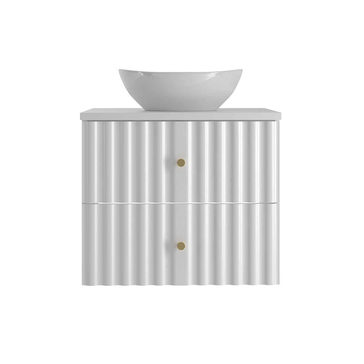 Meuble simple vasque 60cm Izae Blanc - vue 2