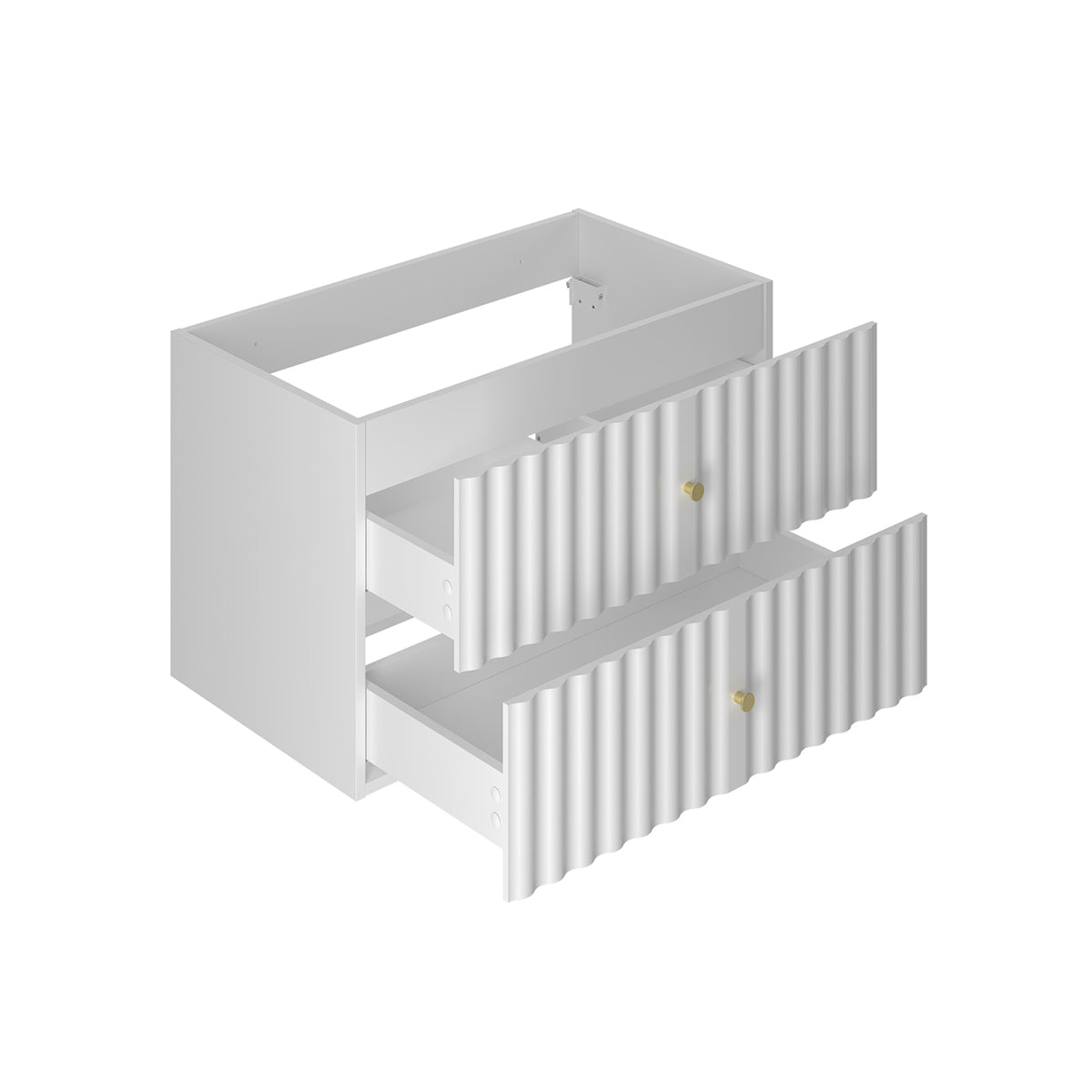 Meuble sous-vasque 80cm plan de toilette Izae Blanc - vue 2