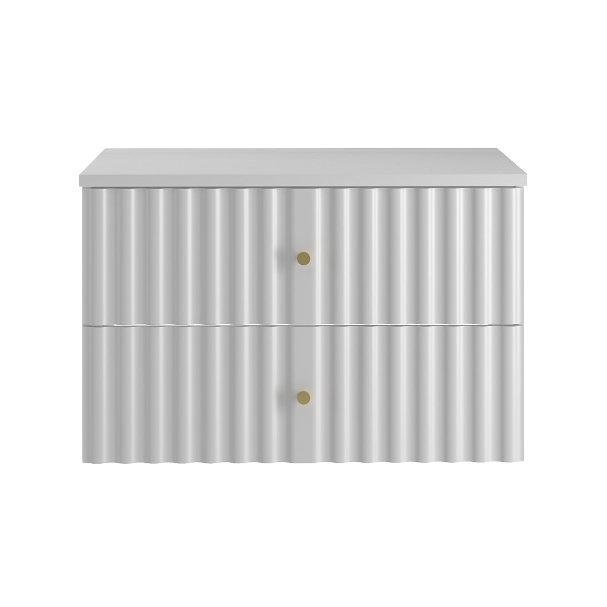 Meuble sous-vasque 80cm plan de toilette Izae Blanc - vue 3