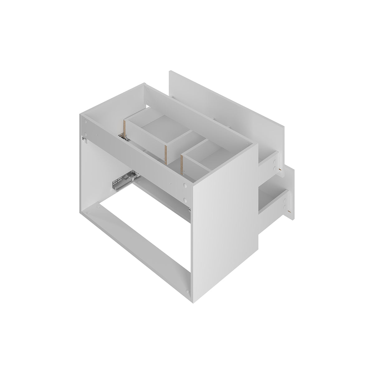 Meuble sous-vasque 80cm plan de toilette Izae Blanc - vue 4