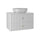 Meuble simple vasque 80cm Izae Blanc