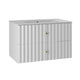 Meuble simple vasque encastrée 80cm Izae Blanc