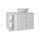 Meuble simple vasque 80cm 2 niches Izae Blanc