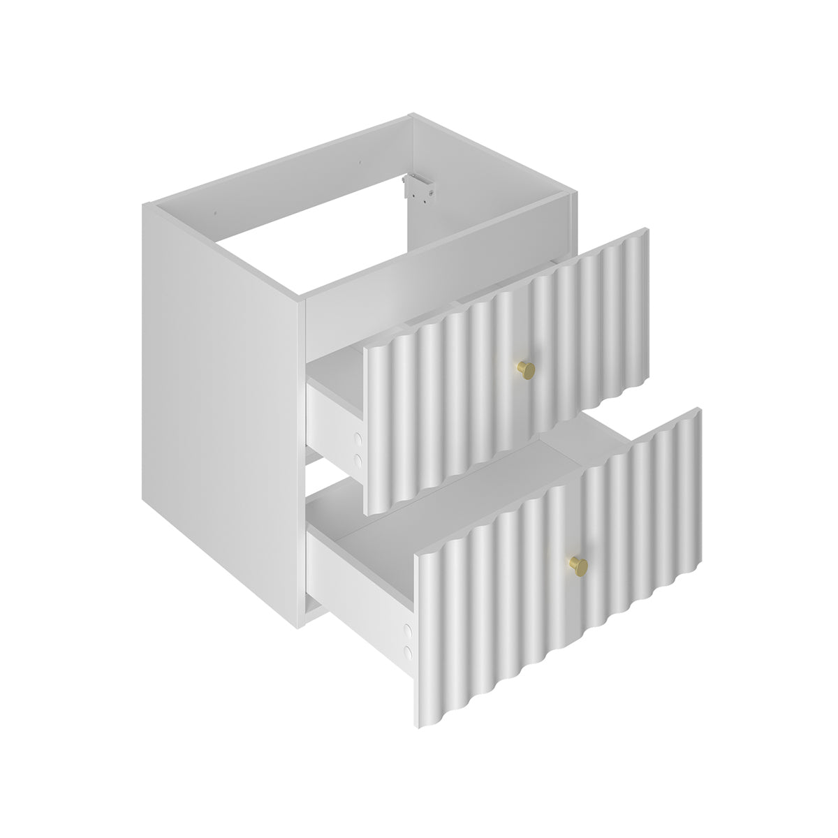 Ensemble meuble simple vasque 80cm 2 niches et colonne Izae Blanc - vue 4