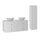 Ensemble meuble double vasque 120cm et colonne Izae Blanc