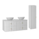 Ensemble meuble double vasque 120cm et colonne Izae Blanc