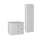 Ensemble meuble simple vasque encastrée 60cm et colonne Izae Blanc