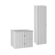 Ensemble meuble simple vasque encastrée 60cm et colonne Izae Blanc