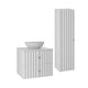 Ensemble meuble simple vasque 60cm et colonne Izae Blanc