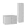 Ensemble meuble simple vasque encastrée 80cm et colonne Izae Blanc