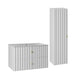 Ensemble meuble simple vasque encastrée 80cm et colonne Izae Blanc