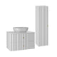 Ensemble meuble simple vasque 80cm et colonne Izae Blanc