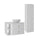 Ensemble meuble simple vasque 80cm 2 niches et colonne Izae Blanc