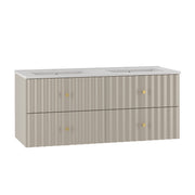 Meuble double vasque encastrée 120cm Izae Cachemire