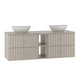 Meuble double vasque 140cm 2 niches Izae Cachemire