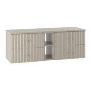 Meuble sous-vasque 140cm 2 niches plan de toilette Izae Cachemire