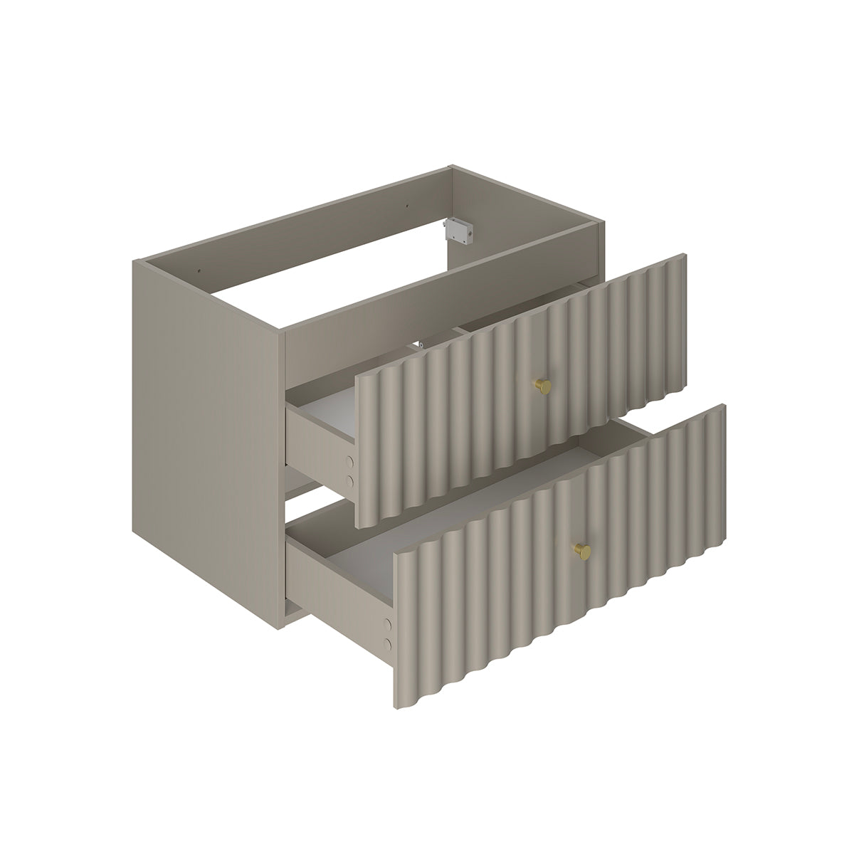 Meuble sous-vasque 80cm plan de toilette Izae Cachemire - vue 3
